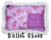 Ballet Tooth Fairy Pillow with Pocket for Girls